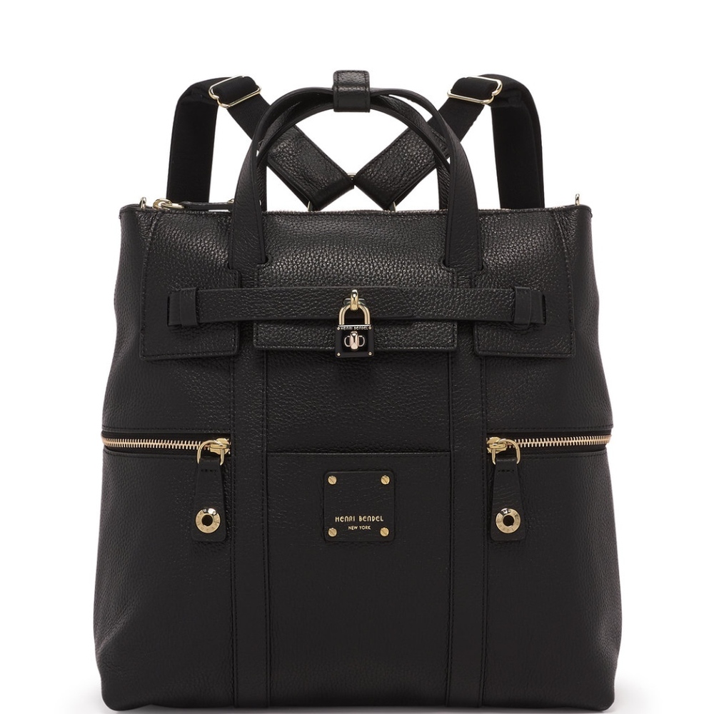 Henri Bendel LEATHER Jetsetter Backpack *NWT*